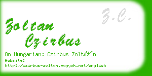 zoltan czirbus business card